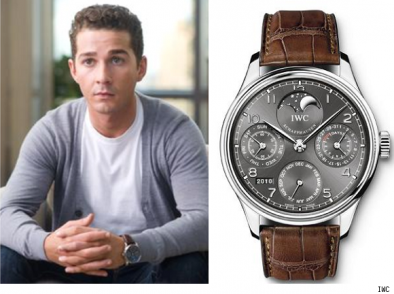 Celebrity Corner: Shia LeBeouf wearing the IWC Portuguese Perpetual Calendar