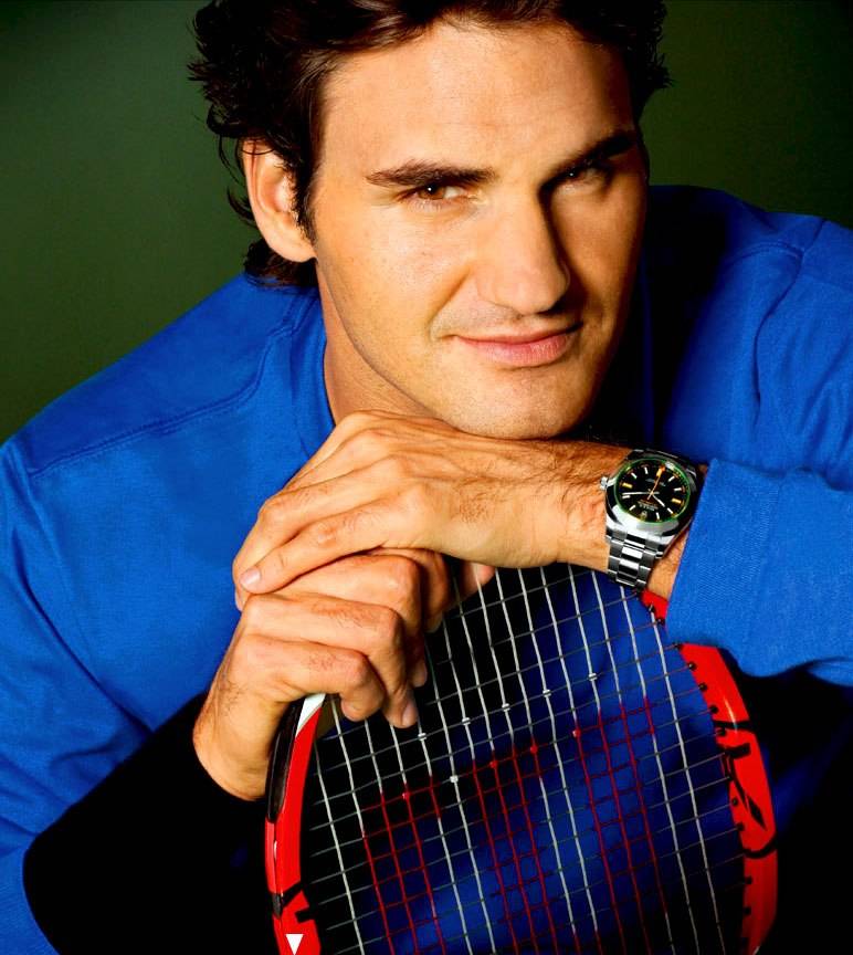 Celebrity Corner: 7 Time Wimbledon Champion Roger Federer wearing Rolex