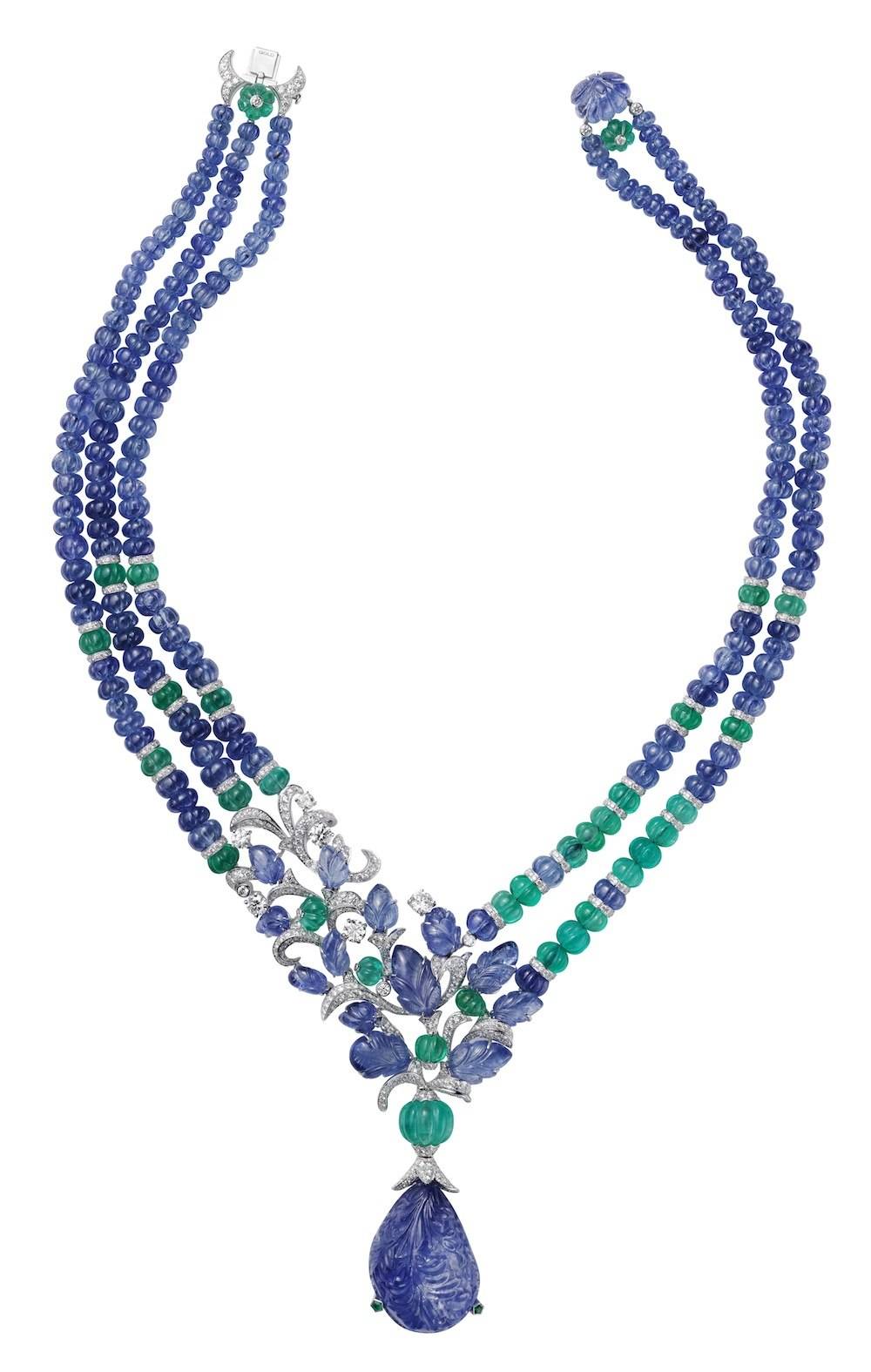 cartier emerald bead necklace