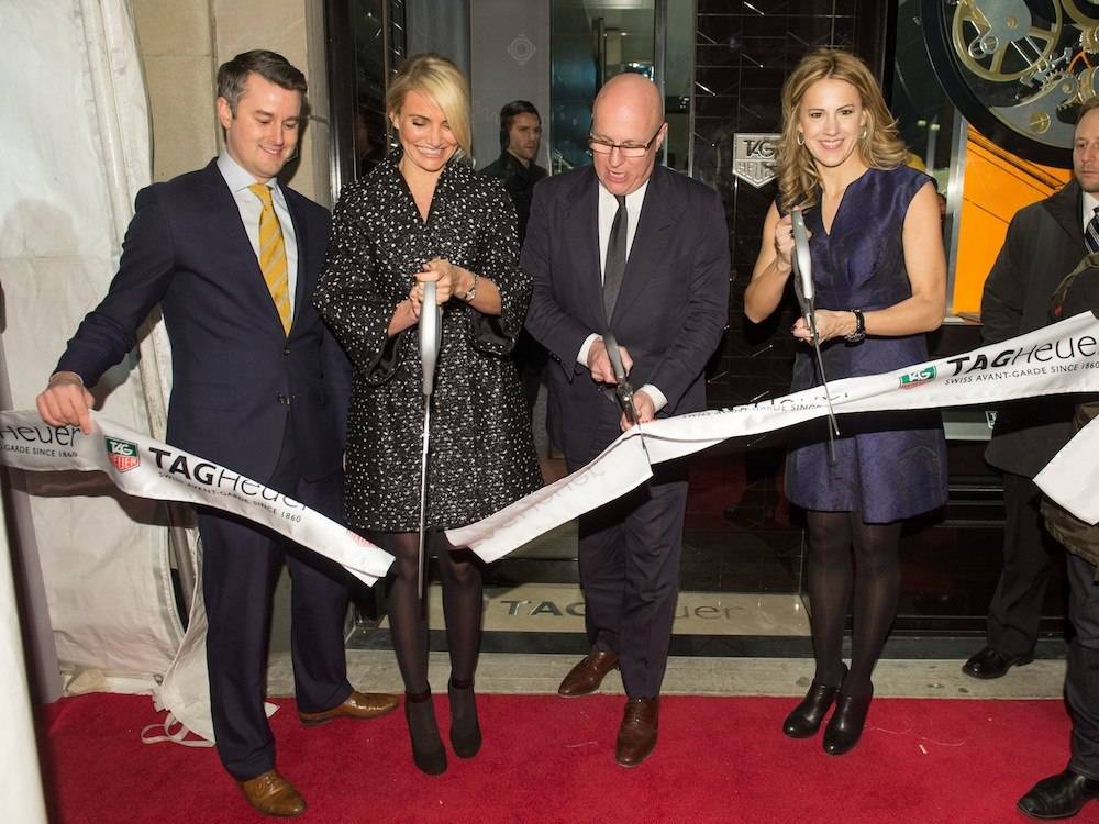 TAG Heuer Opens Fifth Avenue Flagship Store With Cameron Diaz