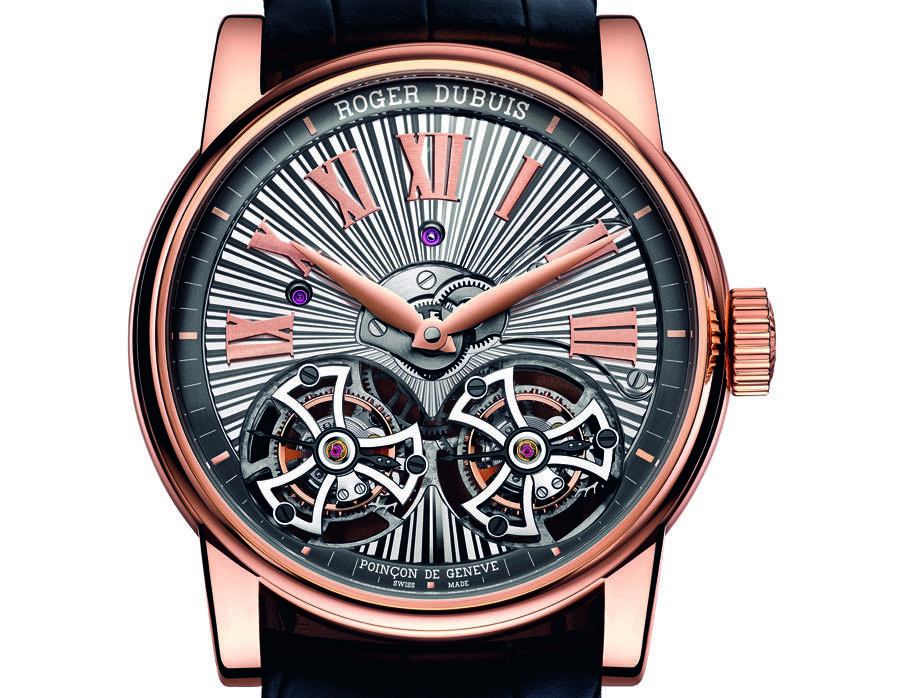 7. Hommage Double Flying Tourbillon in pink gold - close up