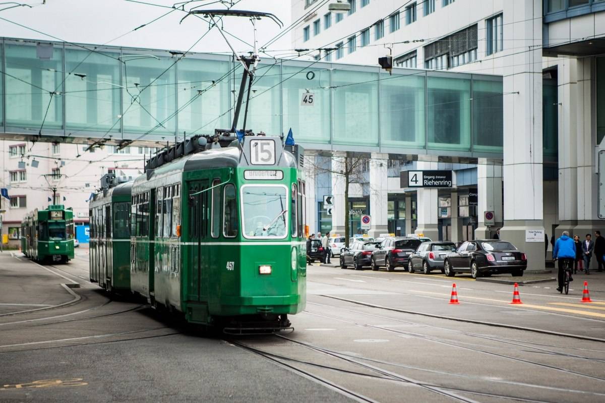 Baselworld 2015 tram line 15 basel