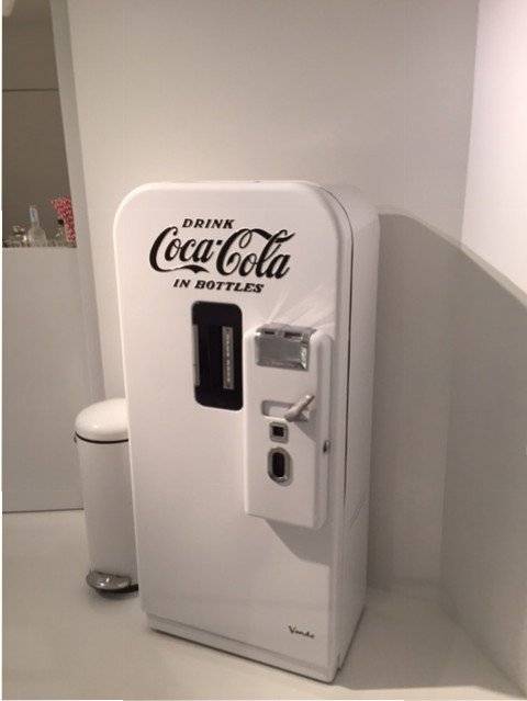 Coke machine at the Chanel Boyfriend watch launch event in NYC