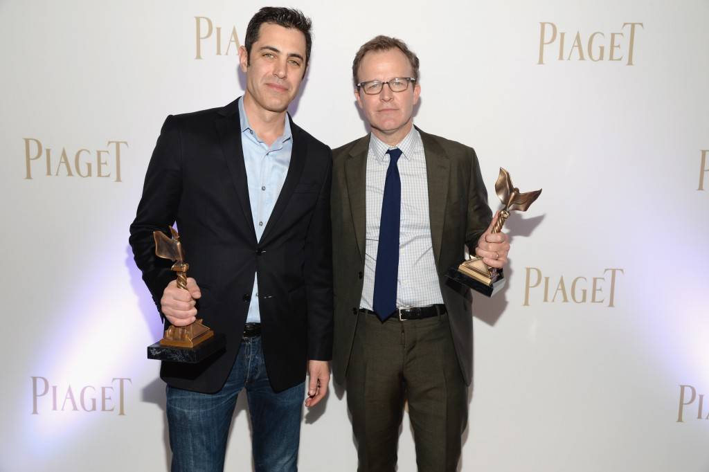 SANTA MONICA, CA - FEBRUARY 27: Screenwriter Josh Singer (L) and director/screenwriter Tom McCarthy attend the 2016 Film Independent Spirit Awards sponsored by Piaget on February 27, 2016 in Santa Monica, California. (Photo by Michael Kovac/Getty Images for Piaget) *** Local Caption *** Tom McCarthy;Josh Singer