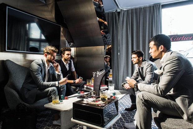 The poker table at the event.