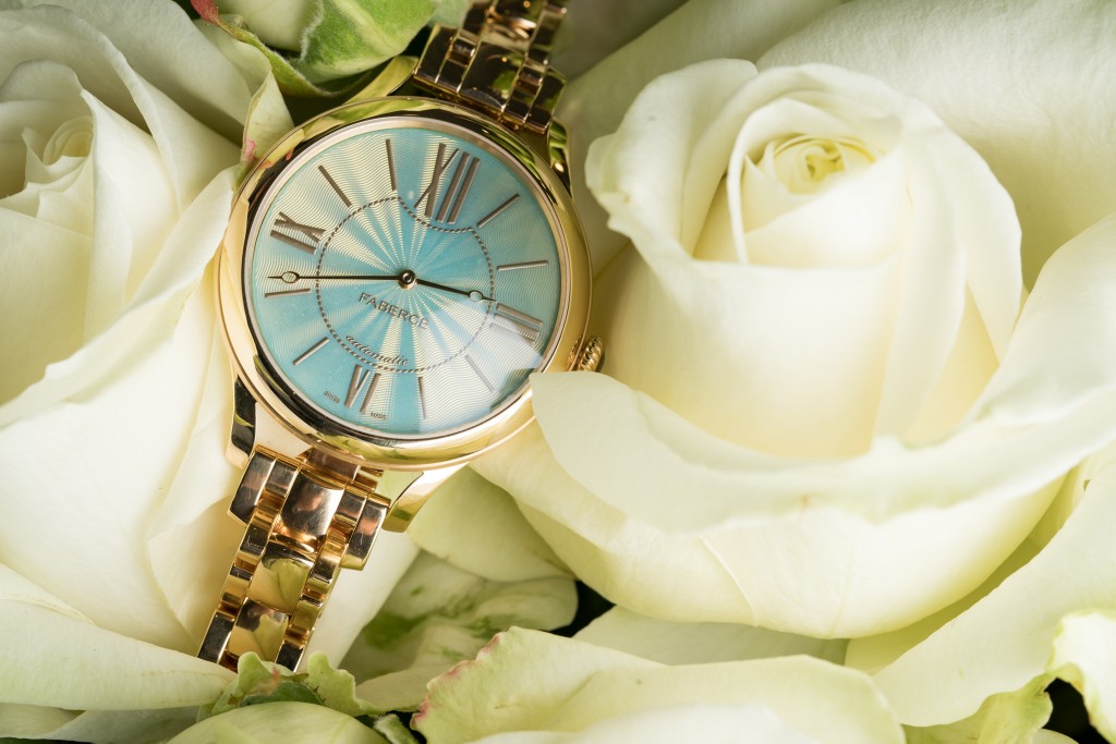 Lady Fabergé 36mm 18-carat Yellow Gold Turquoise Enamel Dial Watch