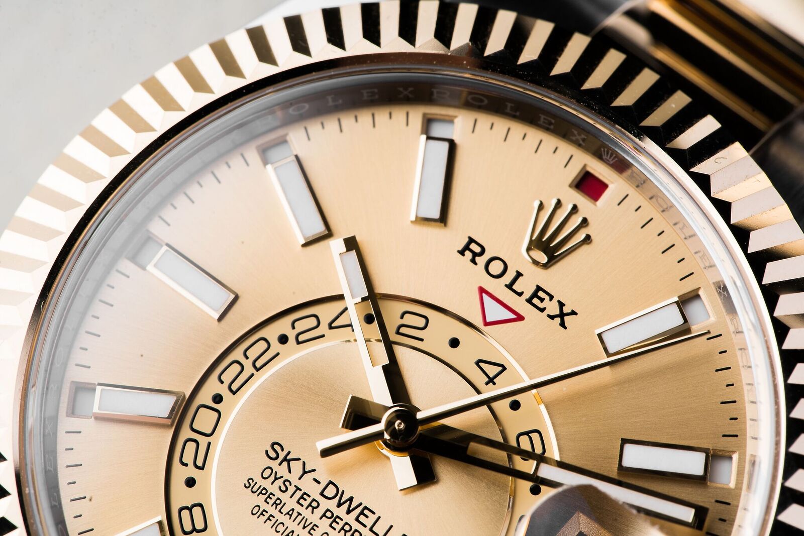 rolex sky dweller two tone review
