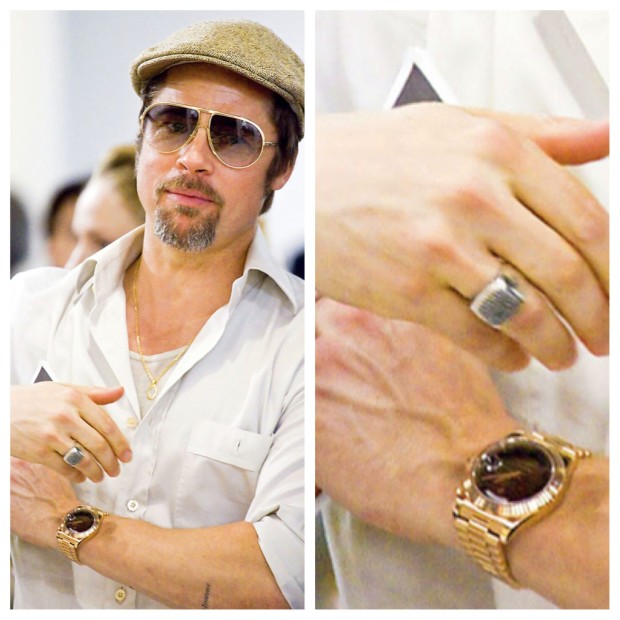 Brad Pitt Spotted Wearing Rolex DayDate II Luxury Watch Trends 2018