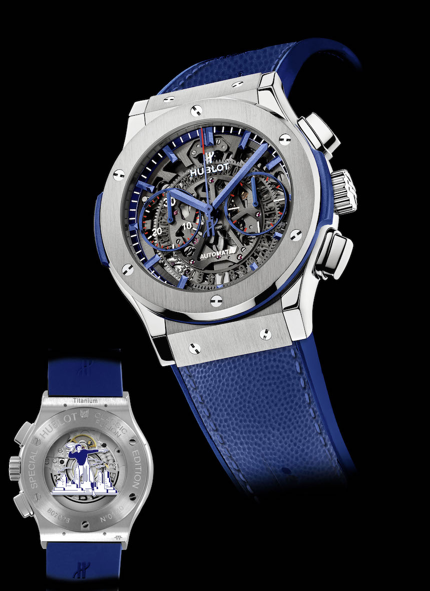 Hublot, the New York Giants and Victor Cruz Unveil Partnership and New Classic Fusion Aerofusion Limited New York Edition Chronograph