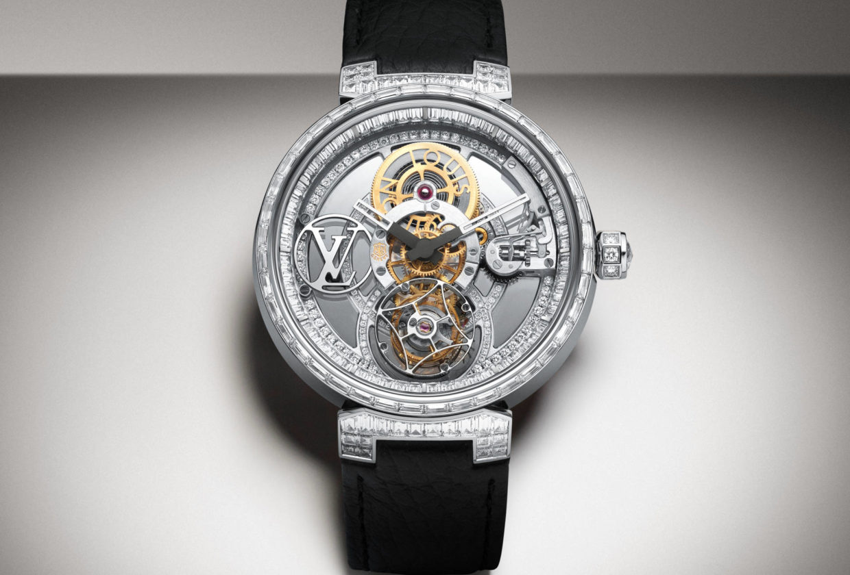 Louis Vuitton Presents Tambur Moon, The First Diamond-Encrusted Poinçon de Genève Pavée Watch