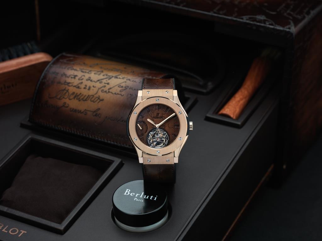 Hublot And Berluti Present Two Classic Fusion Tourbillon Timepieces