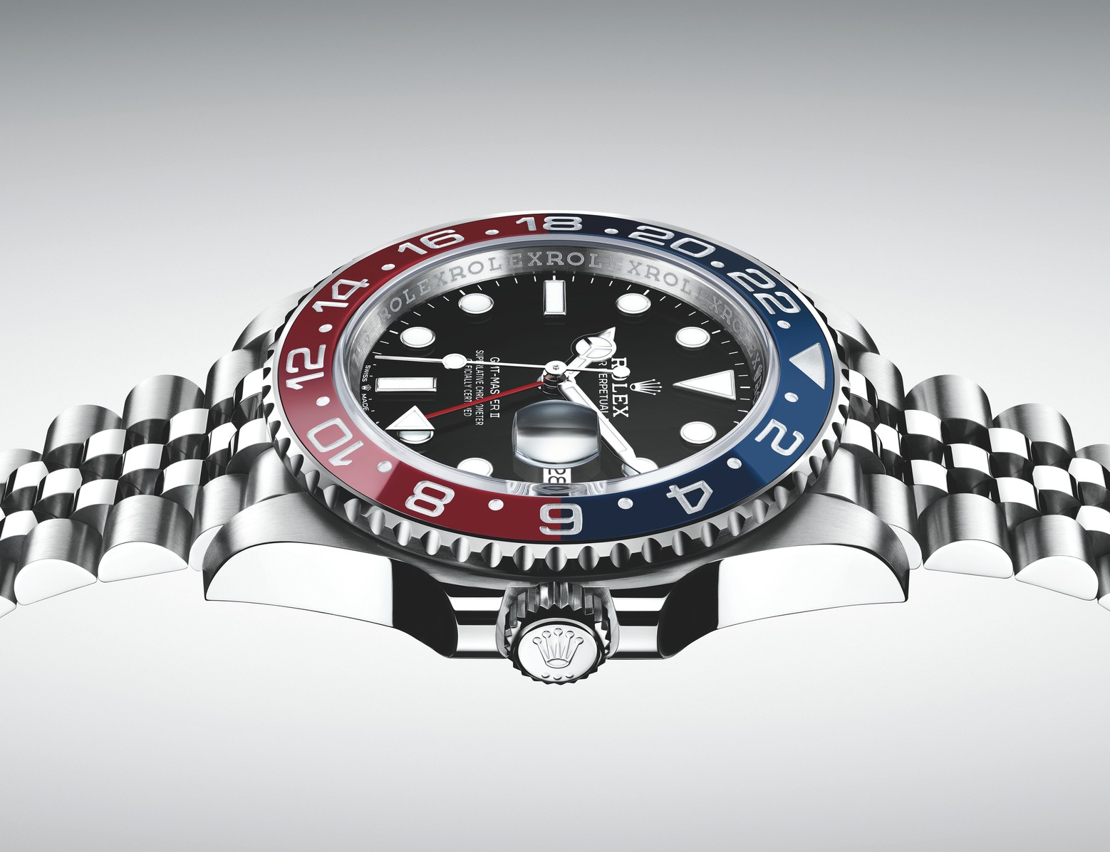 watch with red and blue bezel