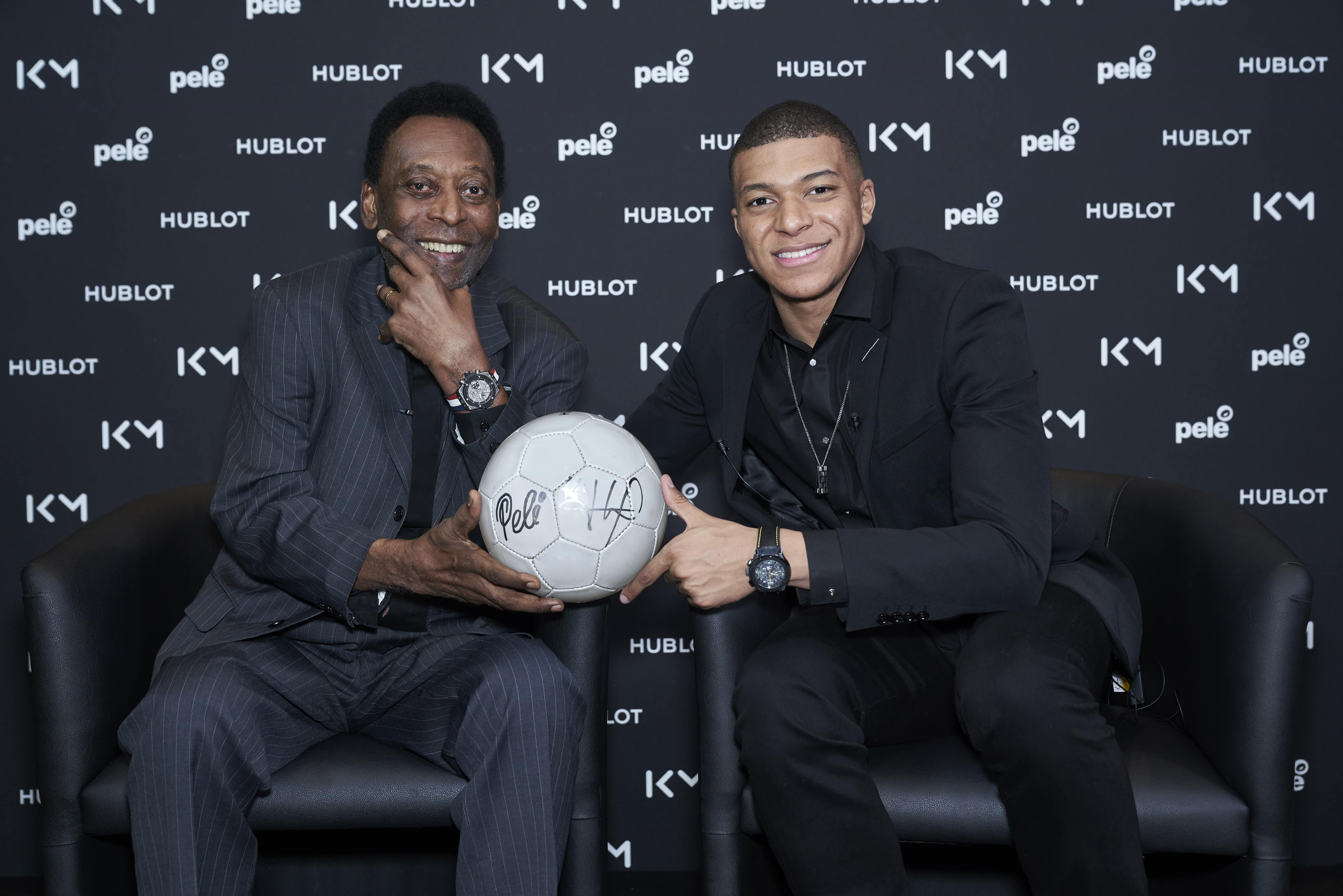 Hublot Brand Ambassdors Pelé & Kylian Mbappé Meet For The First Time In A Legendary Moment For Soccer