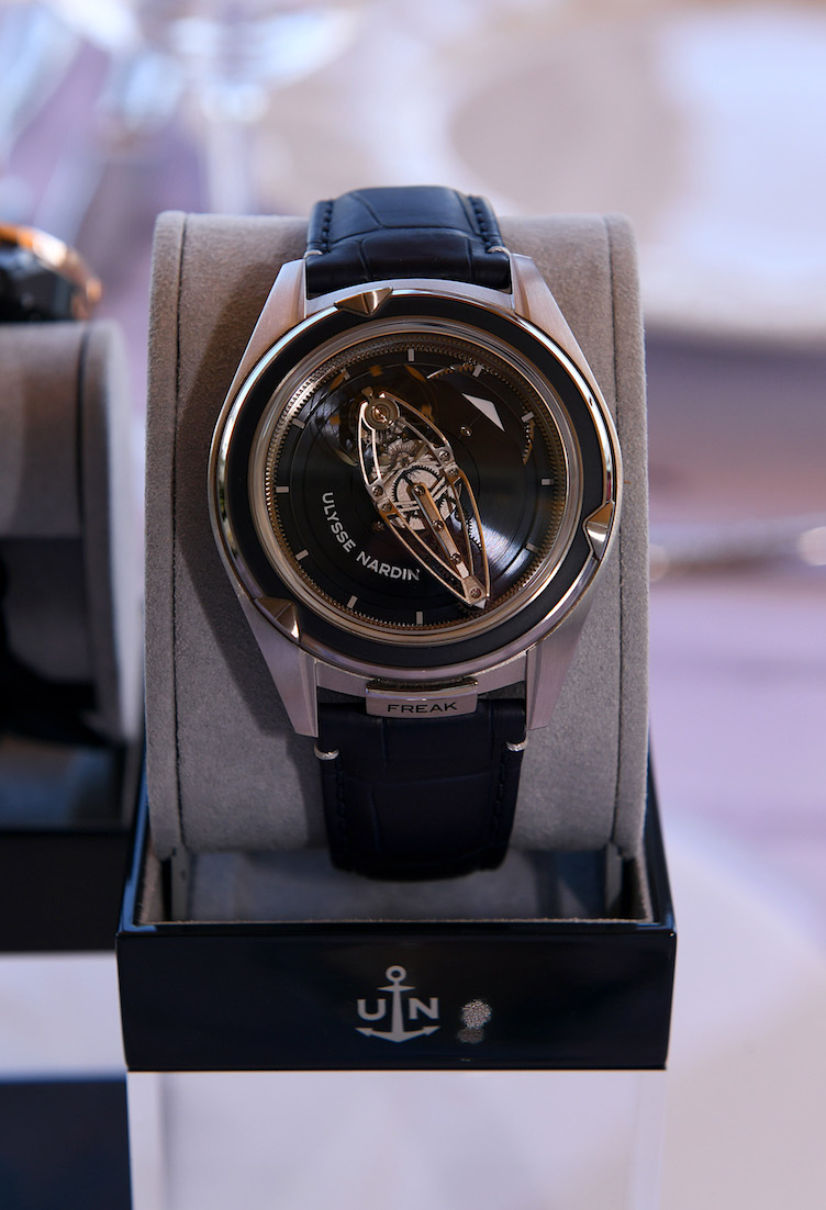 A Ulysse Nardin timepiece on display at Blaise Matuidi’s Miami brunch