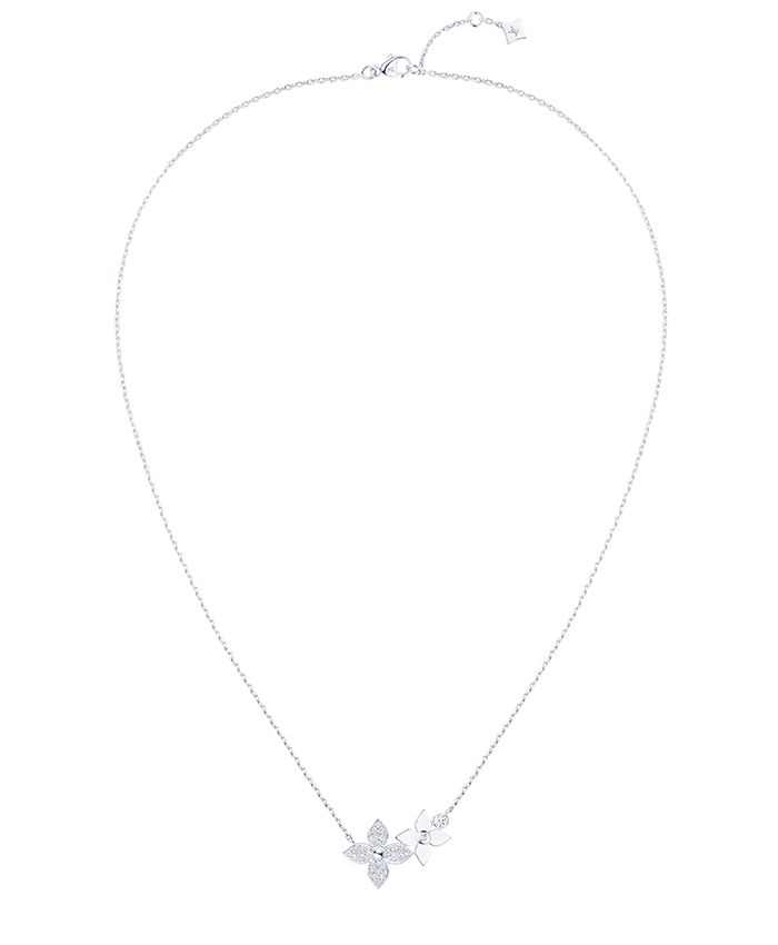 Shop Louis Vuitton Star Blossom Bracelet, White Gold, Diamonds